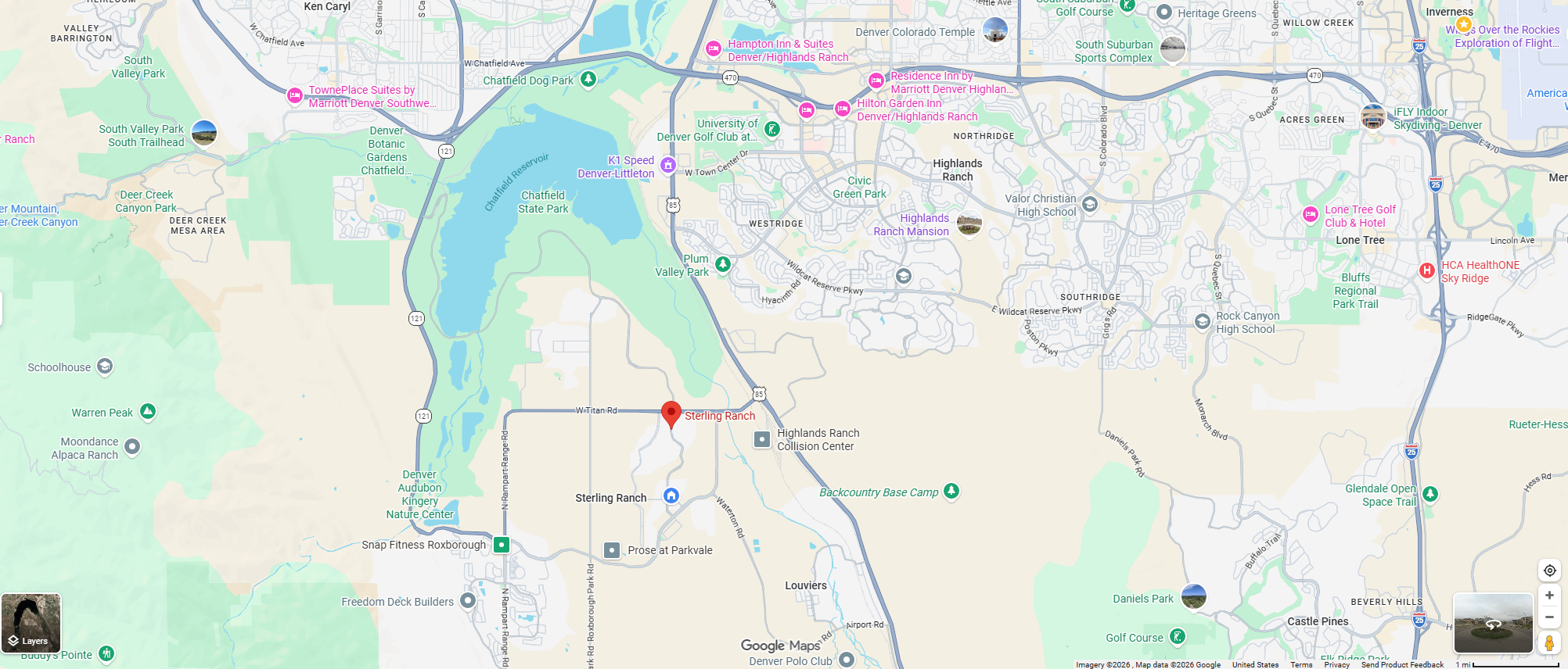 Map of Sterling Ranch, CO